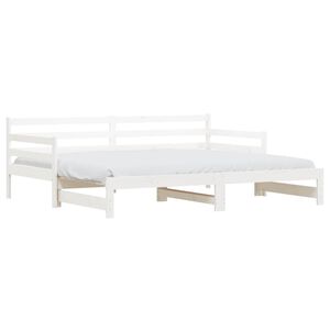 vidaXL Sof&aacute; cama nido madera maciza de pino blanco 90x200 cm
