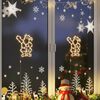 vidaXL Luces de Navidad Santa Silueta 2 piezas 35 LEDs blanco c&aacute;lido