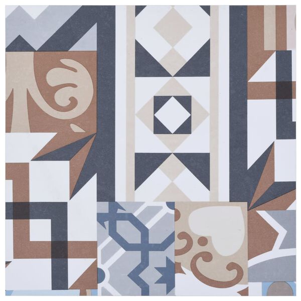 vidaXL Lama para suelo autoadhesiva PVC estampado monocolor 5,11 m²