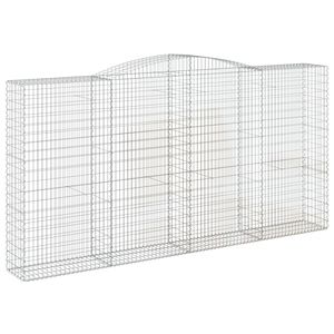 vidaXL Cesta gaviones forma arco hierro galvanizado 400x50x200/220 cm