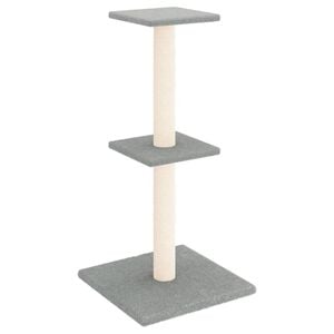 vidaXL Rascador para gatos con postes de sisal gris claro 73 cm