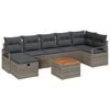 vidaXL Conjunto de sof&aacute;s de jard&iacute;n 8 pcs Gris rat&aacute;n sint&eacute;tico