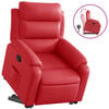 vidaXL Sill&oacute;n reclinable elevable cuero artificial rojo