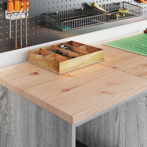 vidaXL Armario de garaje de madera maciza pino gris Sonoma 40x51x85 cm