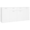 vidaXL Aparador de madera de ingenier&iacute;a negro 160x36x75 cm