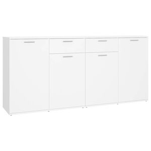 vidaXL Aparador de madera de ingenier&iacute;a negro 160x36x75 cm