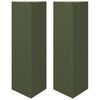 vidaXL Jardineras triangulares 2 uds acero verde oliva 30x26x75 cm