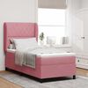 vidaXL Cama tipo Box Spring con colch&oacute;n Rosa 200 x 100 cm Poli&eacute;ster