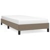vidaXL Estructura de cama sin colch&oacute;n tela gris taupe 90x190 cm