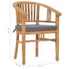 vidaXL Juego de comedor de jard&iacute;n 9 piezas teca maciza y cojines