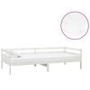 vidaXL Sof&aacute; cama con colch&oacute;n madera de pino maciza blanco 90x200 cm