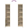 vidaXL Aparador alto roble Sonoma 37,5x35x180 cm madera de ingenier&iacute;a