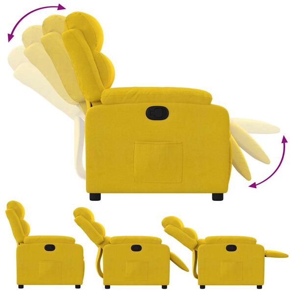 vidaXL Sillón reclinable terciopelo amarillo