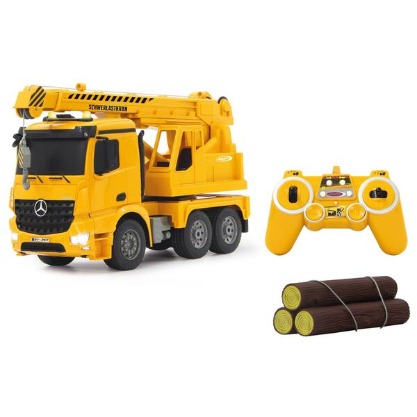 JAMARA Gr&uacute;a teledirigida Mercedes-Benz Arocs amarilla 1:20