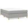 vidaXL Cama box spring con colch&oacute;n tela gris claro 140x200 cm