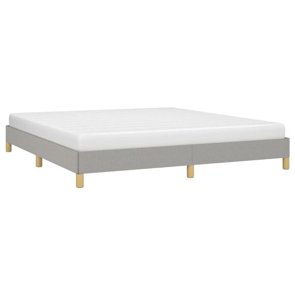 vidaXL Estructura de cama sin colch&oacute;n gris claro 180x200cm king tela