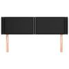 vidaXL Cabecero de cuero sint&eacute;tico negro 147x16x78/88 cm