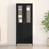vidaXL Aparador alto 2 pcs Roble negro 69,5 x 34 x 180 cm