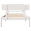 vidaXL Estructura de cama sin colch&oacute;n madera maciza blanca 90x190 cm