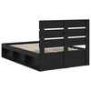 vidaXL Estructura de cama Negro 135 x 190 cm Madera de pino macizo