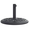 vidaXL Base de sombrilla semicircular para palos de &Oslash;38/48 mm 12 kg