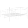vidaXL Estructura de cama sin colch&oacute;n metal blanco 140x200 cm