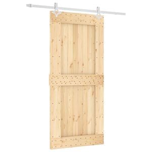 vidaXL Puerta Corredera Natural y Blanco 95 x 210 cm