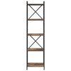 vidaXL Estante de libros Roble ahumado 40 x 30 x 155 cm