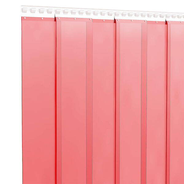 vidaXL Tira de cortina para puertas PVC rojo 200x1,6 mm 25 m