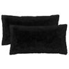 vidaXL Coj&iacute;n con almohada HEERLEN 12 uds. Negro Fleece PV