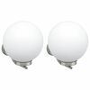 vidaXL Luz de pared exterior 2 uds. Plateado 29 x 25 x 33 cm