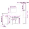 vidaXL Juego de muebles de ba&ntilde;o 4 piezas madera ingenier&iacute;a envejecida