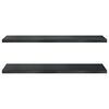 vidaXL Estantes de pared 2 uds acero inoxidable negro 100x40 cm