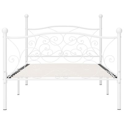 vidaXL Estructura de cama con somier metal blanco 100x200 cm