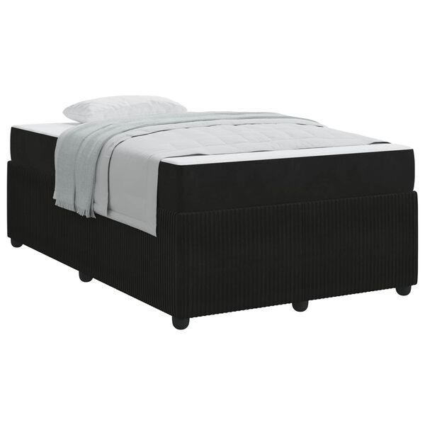 vidaXL Estructura de cama con colch&oacute;n Negro 120 x 200 cm tela