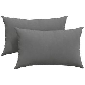 vidaXL Cojines de sof&aacute; 2 uds. tela Gris oscuro 50 x 30 cm