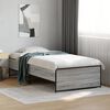 vidaXL Estructura cama madera ingenier&iacute;a metal gris Sonoma 90x190 cm