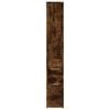 vidaXL Armario de ba&ntilde;o estrecho con ruedas madera roble ahumado