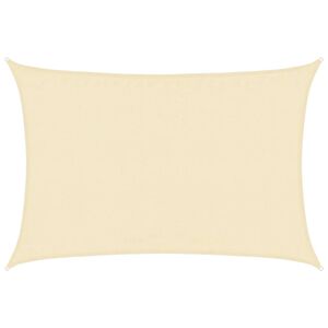 vidaXL Toldo de vela crema HDPE 160 g/m&sup2; 3,5x4,5 m