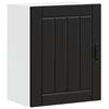 vidaXL Armario de pared de cocina Lucca madera ingenier&iacute;a negra