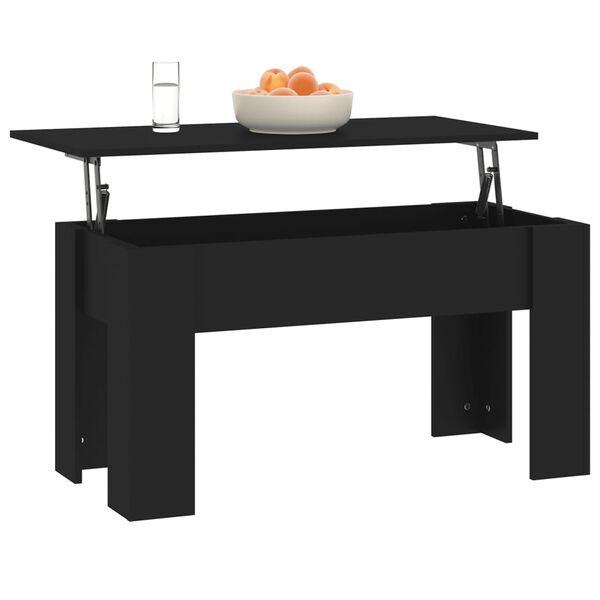 vidaXL Mesa de centro madera de ingenier&iacute;a negro 101x49x52 cm