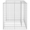 vidaXL Muro gaviones para contenedor basura galvanizado 110x100x110 cm