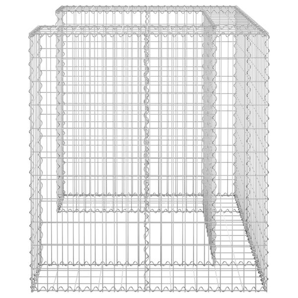 vidaXL Muro gaviones para contenedor basura galvanizado 110x100x110 cm