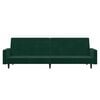 vidaXL Sof&aacute; cama de 2 plazas terciopelo verde oscuro
