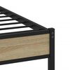 vidaXL Estructura de cama sin colch&oacute;n metal roble Sonoma 140x190 cm