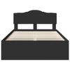vidaXL Estructura de cama Negro 120 x 200 cm Madera de pino macizo