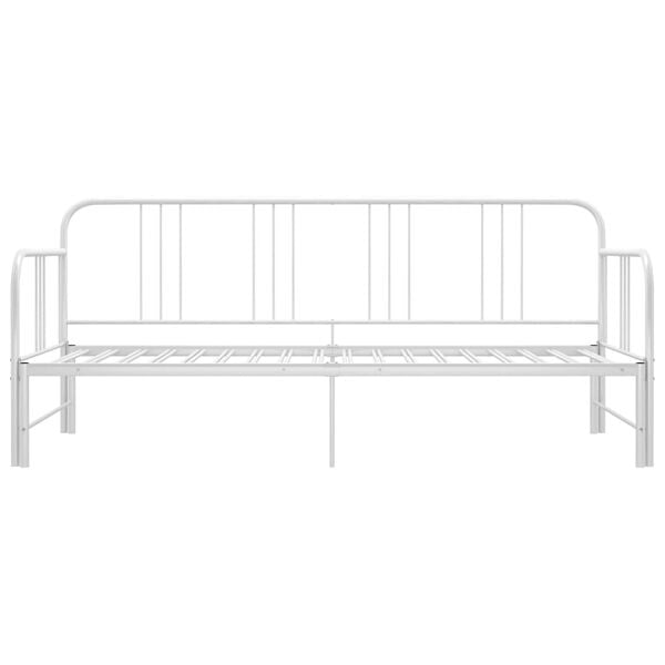 vidaXL Sof&aacute; cama extra&iacute;ble sin colch&oacute;n metal blanco 90x200cm