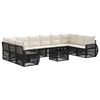 vidaXL Conjunto de sof&aacute;s de jard&iacute;n 11 uds. Negro y Blanco Crema