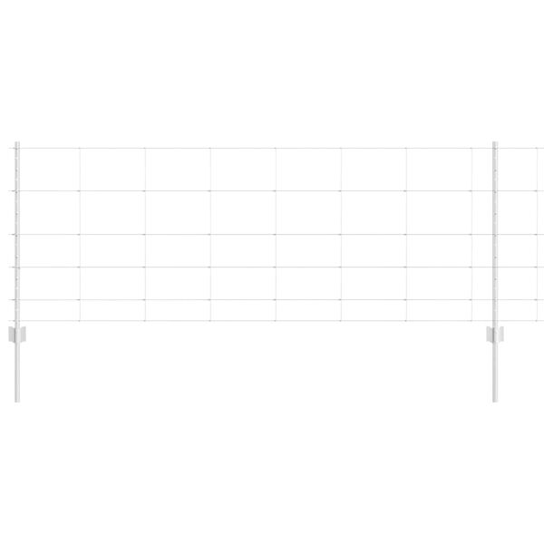 vidaXL Valla con Poste Plateado 0,8 x 50 m Acero