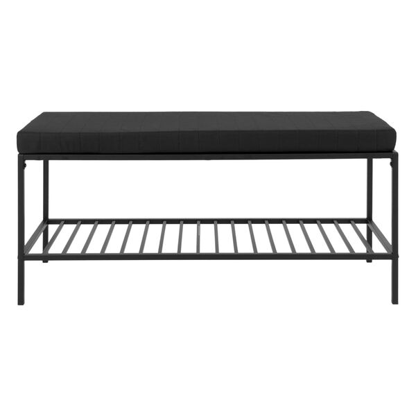 House Nordic Banco Avery con estante y coj&iacute;n negro